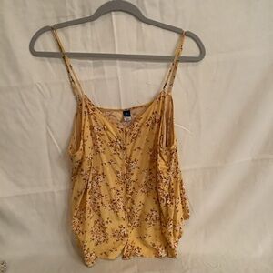 Old Navy Mustard Floral Top